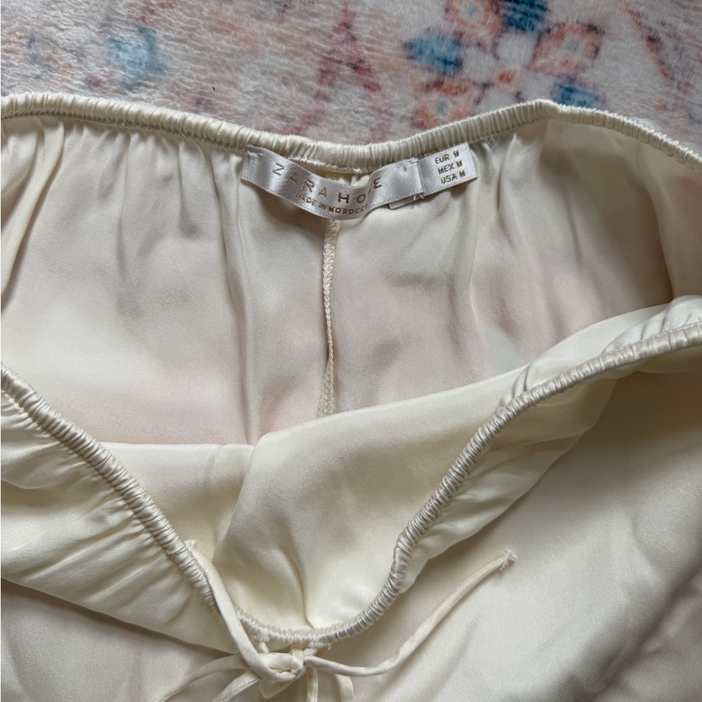 Zara Cream Midi Skirt